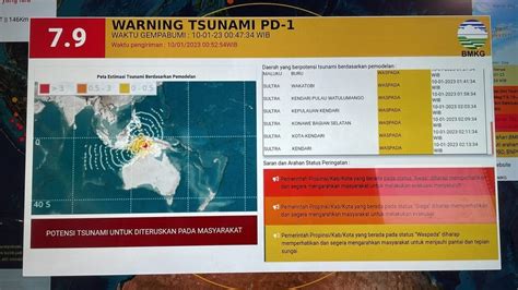 Bmkg Keluarkan Peringatan Dini Tsunami Di Sultra Dan Maluku Usai Gempa