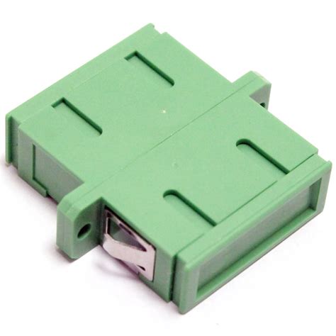 Adaptateur Fibre Optique Duplex Monomode Vert SC APC Vers SC APC