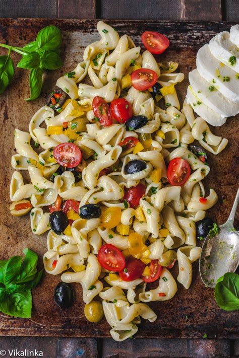 Pasta Salad Recipe With Basil Vinaigrette Vikalinka