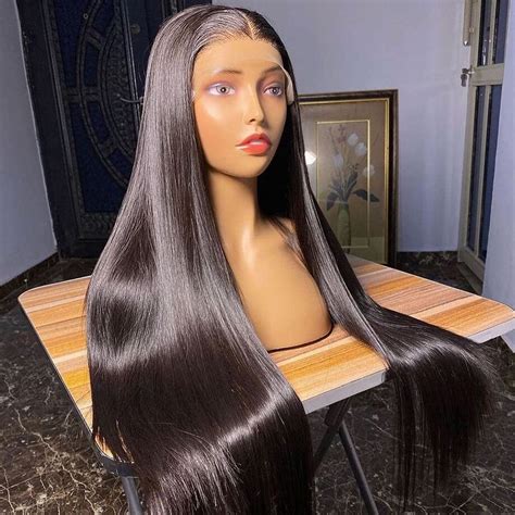 Human Hair Wigs Lace Wigs Bone Straight Human Hair Wig 32 34 Inch