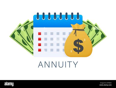 Annuity Icon Financial Calendar Vector Stock Illustration Stock