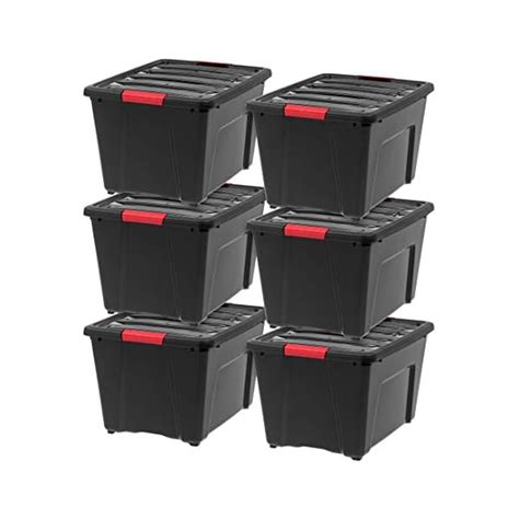 Iris Usa 53 Qt Plastic Storage Container Bin With Secure Lid And