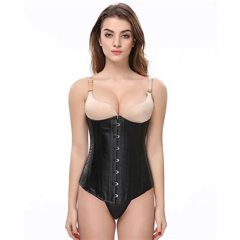 Sexy Steampunk Aço Desossado Underbust Cintura Cincher Corpetes