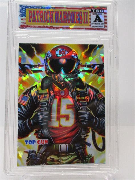 2024 Patrick Mahomes II TOP GUN SP 99 Ice Refractor Digital Sport Toonz