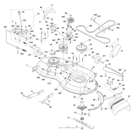 Husqvarna Yth Parts Diagram For Mower Deck