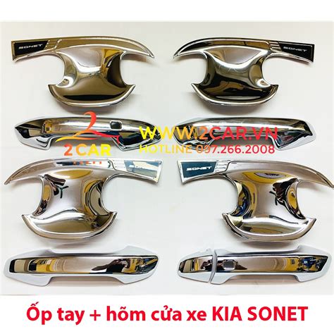 Ốp tay nắm hõm cửa chén cửa xe KIA SONET 2021 2022 2023 chất liệu nhựa