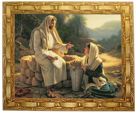 Quadro Religioso De Jesus Cristo A Samaritana Modelo 01 Medindo