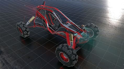 3D Model Sci Fi Buggy Car VR AR Low Poly CGTrader