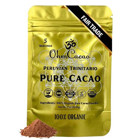 Ohm Pure Cacao Powder Unsweetened Organic Cacao Powder