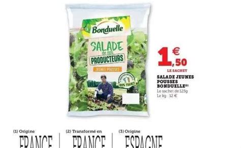 Promo Salade Jeunes Pousses Bonduelle Chez Hyper U Icatalogue Fr