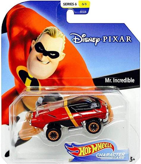 Disney Hot Wheels Mr Incredible Character Car Series 6 1 64 Scale Amazon Co Uk Toys Games