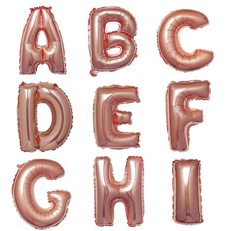 Buy 16 Rose Gold Mylar Foil Letter Balloons M At Tablecloth Factory