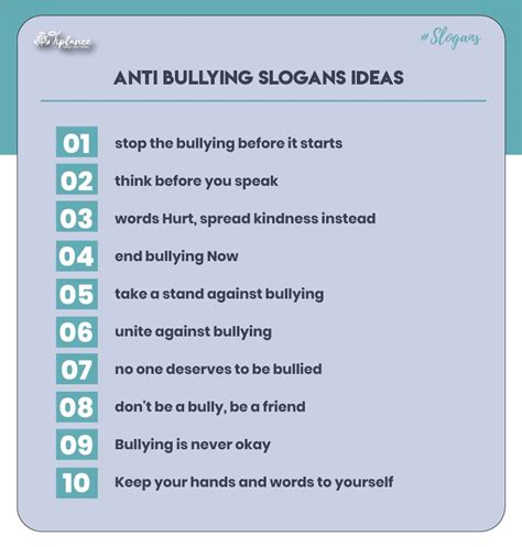 105+ Popular Anti Bullying Slogans Examples & Taglines - Tiplance