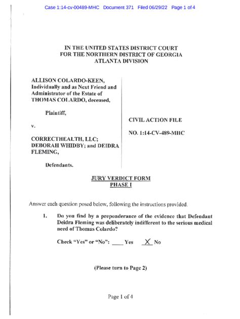 Fillable Online Verdict Form DEBORAH WHIDBY Law Fax Email Print