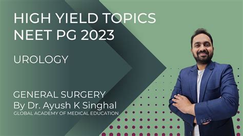 High Yield General Surgery Topics 2023 Urology NEET PG FMGE INI