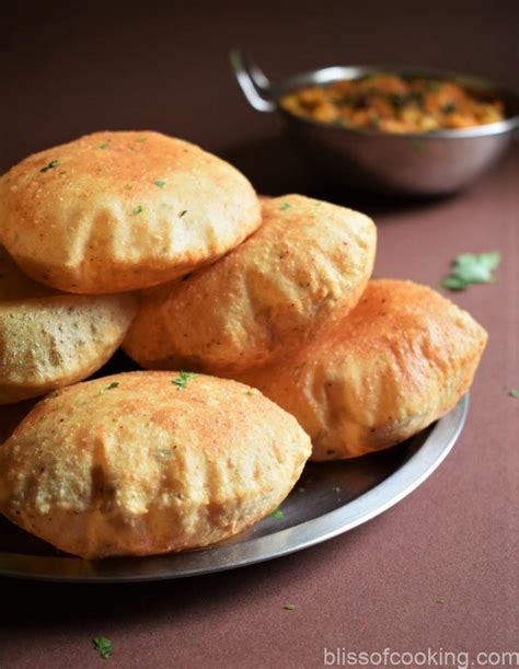 Bedmi Puri Spiced Whole Wheat Indian Puffed Bread Bliss Of Cooking