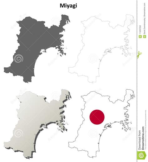 Sistema Del Mapa Del Esquema Del Espacio En Blanco De Miyagi