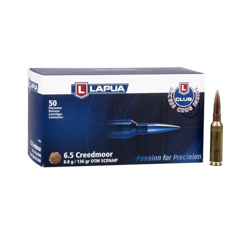 Lapua 6 5 Creedmoor OTM Scenar L 136gr 50 Stk Vaabensmeden Dk