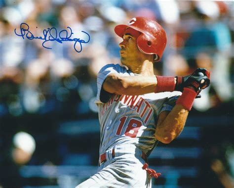 AUTOGRAPHED BENITO SANTIAGO 8X10 Cincinnati Reds Photo Main Line