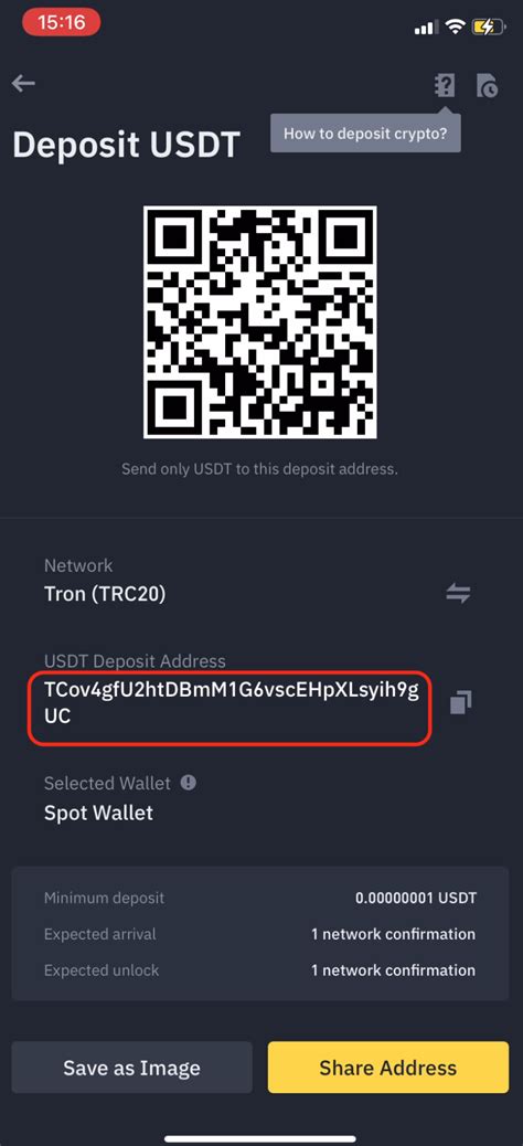 How To Get USDT TRC20 Wallet Address Mobile AYMBot