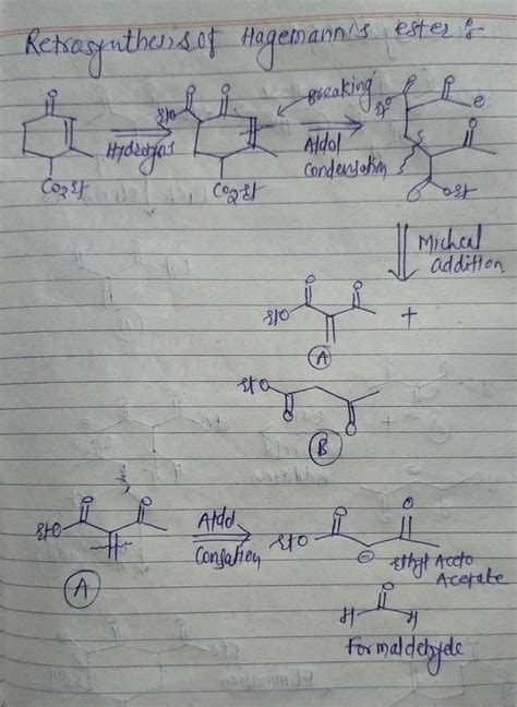 Solved Perform The Retrosynthetic Analysis For The Hagemann S Ester