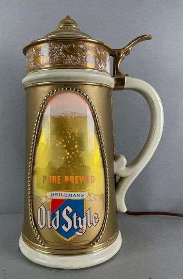 Vintage Old Style Beer Stein Light Up Motion Advertising Sign Matthew