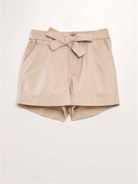 Short De Popelina BEIGE Kiabi 10 00