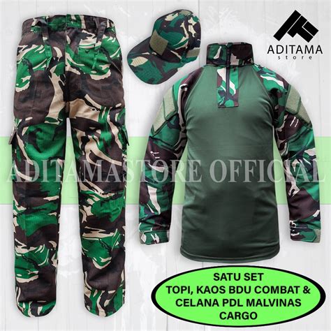 Jual Satu Set Setelan Kaos Baju Bdu Combat Tactical Dan Celana Pdl