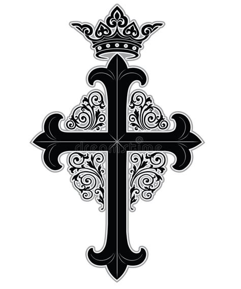 Christian Cross And Thorn Crown Stock Vector Illustration Of Icon