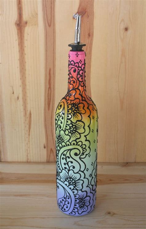 Pastel Rainbow Olive Oil Or Vinegar Dispenser Made By Lucentjane