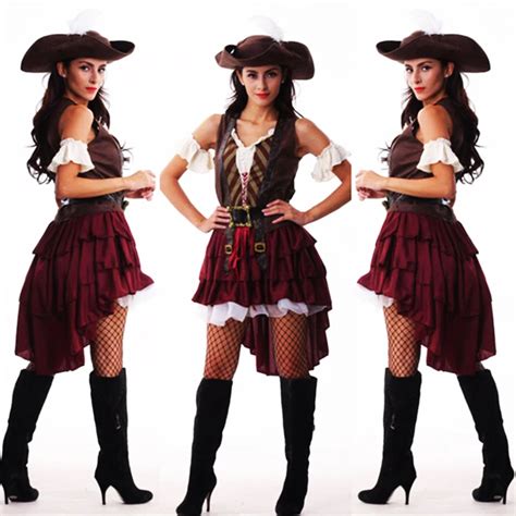 High Quality 2018 New Sexy Women Pirate Costume Halloween Fancy Party