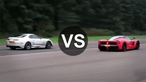 Ferrari Laferrari Vs Toyota Supra Mk4 Single Turbo Drag Race Youtube