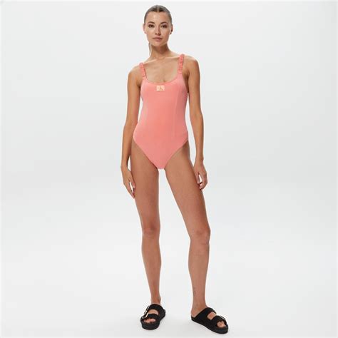 Calvin Klein One Piece Kad N Turuncu Mayo Kadin Mayo Bikini