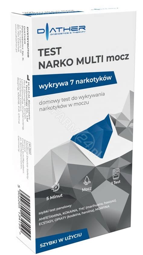 Diather Test Narko Multi Do Wykrywania Narkotyk W W Moczu X Szt