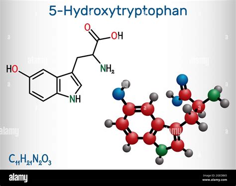 5 Hydroxytryptophan 5 HTP Hydroxytryptophan Oxitriptan Molecule It