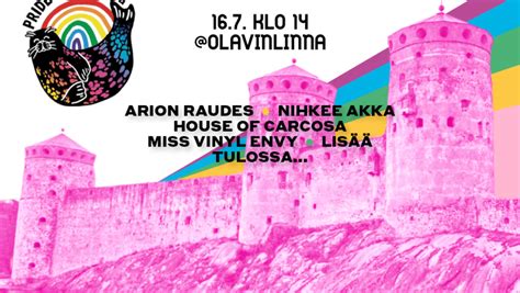 savonlinnan oopperajuhlat olavinlinna  pride tulevana sunnuntaina