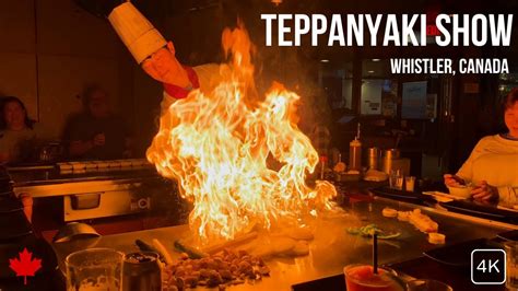 Dinner With A Show Teppanyaki Fire Performance In Whistler Canada