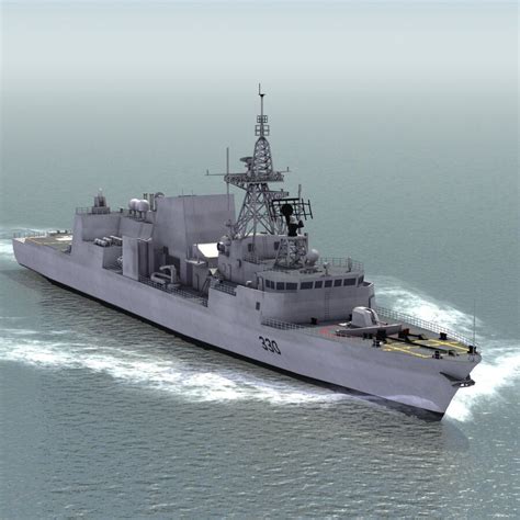 Halifax Class Frigate 3D Model $149 - .x .xsi .lwo .unknown .obj .flt .dae .3ds .ma - Free3D