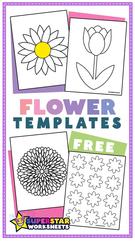 Flower Templates Superstar Worksheets Hot Sex Picture