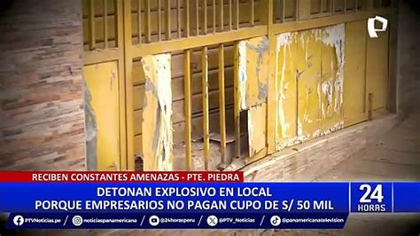 Le Exigen Mil Soles Extorsionadores Detonan Explosivo En Local De