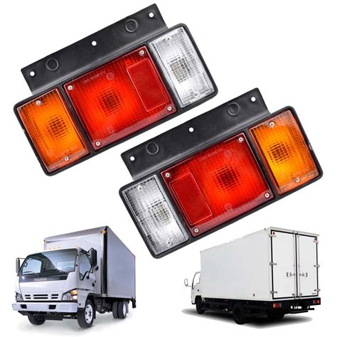 Pair Rear Tail Light Lamp Fits Isuzu Npr Elf Npr Nkr Nhr Nlr Truck