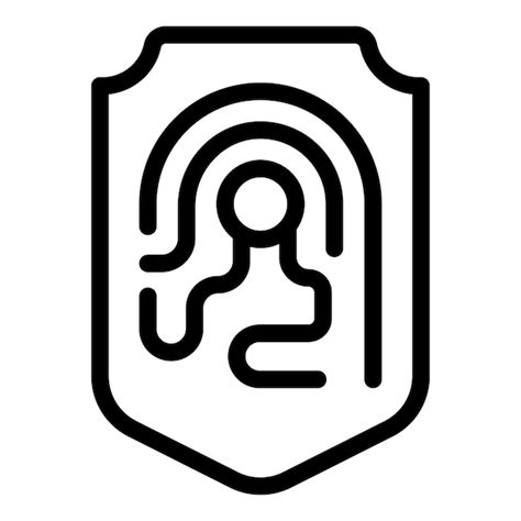 Premium Vector Secured Fingerprint Icon Outline Vector Privacy Touch