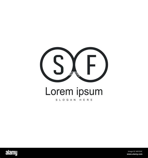 Initial Sf Logo Template With Modern Frame Minimalist Sf Letter Logo