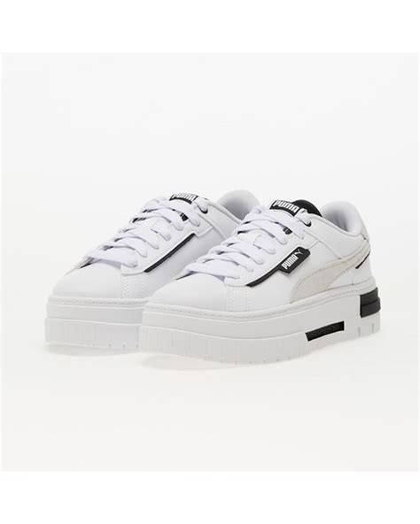 Puma Mayze Crashed Wns Black In White Lyst