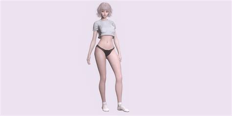 D Model Nude Female Character Yoon Game Ready Character Vr Ar