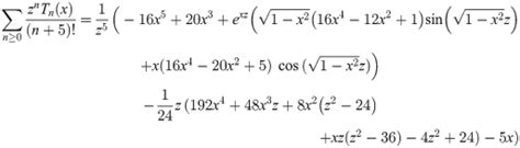 Chebyshev Series Derivation And Evaluation Plos One