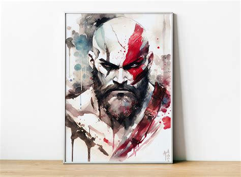 God of War Kratos, God of War Print, Video Game Poster, Gaming Wall Art ...