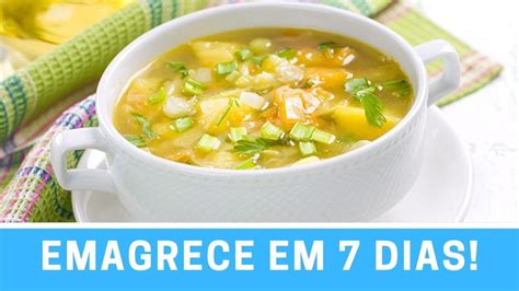 Receita De Sopa Para Emagrecer Em 7 Dias [deliciosa] Youtube