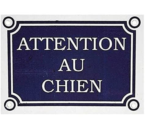 Plaque Attention Au Chien Chien But