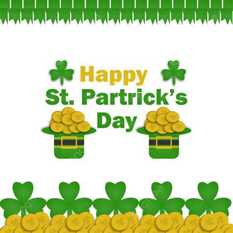 St Patrick Hat Vector Hd Png Images St Patricks Day With Hat Coin And